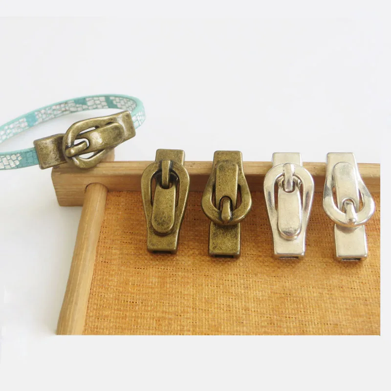 5 Sets 5x2mm Flat Buckle Clasp Bracelet Findings For 5mm Flat