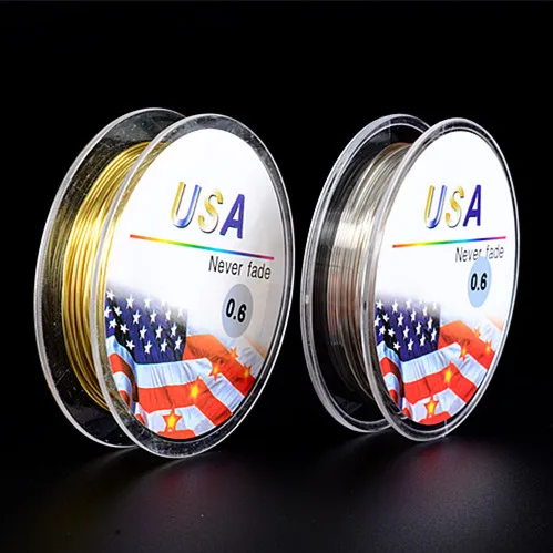 MOQ=1 PC Luck Jewel Wire 0.3mm 0.4mm 0.5mm 0.6mm Wire jewelry making supplies Accessories DIY Metal Copper String components
