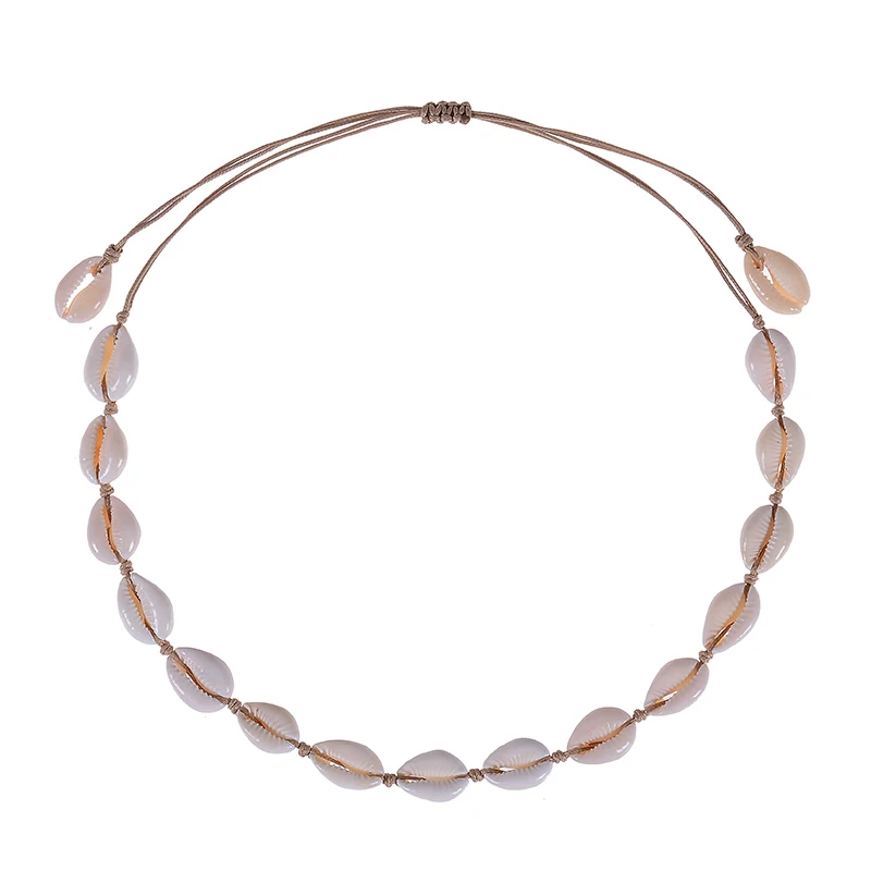 HIYONG, ожерелье из натуральной раковины, колье для женщин, ожерелье из ракушек Каури, ожерелье ручной работы, Пляжное ювелирное изделие для лета - Окраска металла: Shell Necklace 4