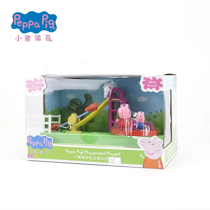 Новинка, подлинный игрушечный семейный домик со Свинкой Пеппой, игрушечный детский подарок на день рождения и Рождество - Цвет: 04 with box