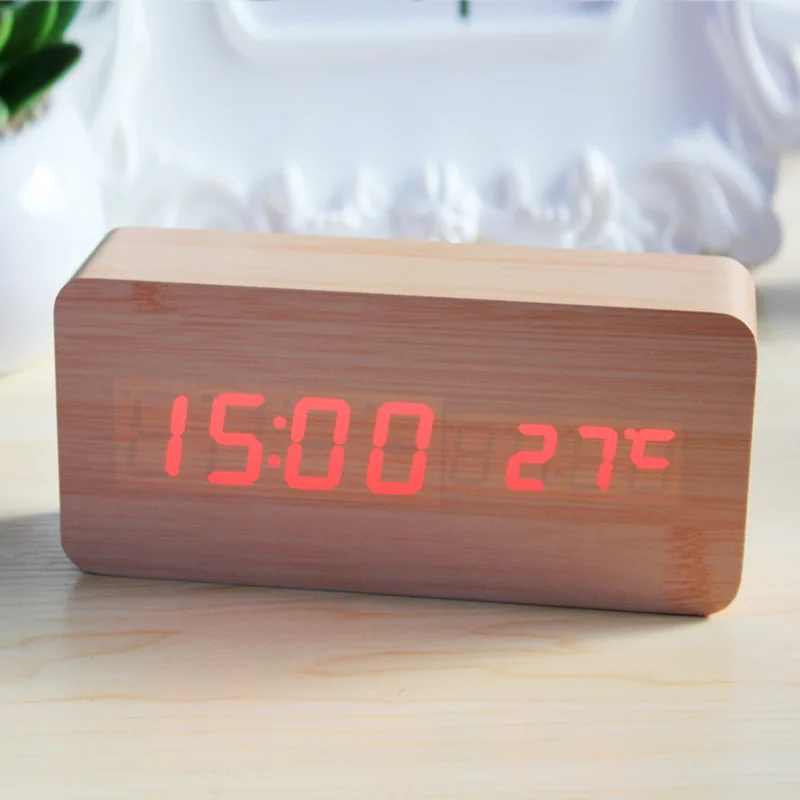 Светодиодный Будильник цифровые часы Reloj Relogio Despertador Wood Saat электронные настольные часы Reveil Wekker часы Masa Saati Madera