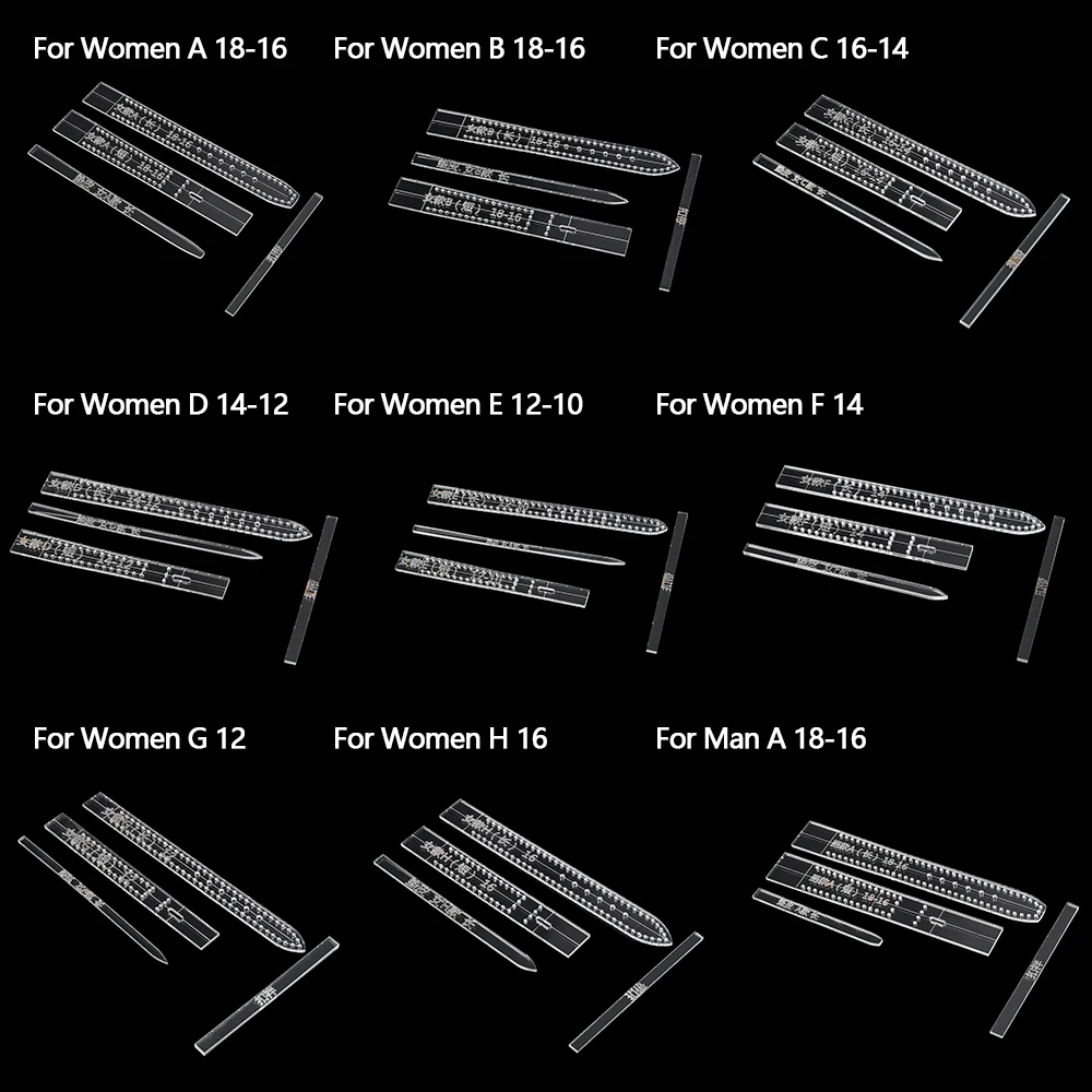 1 Набор прозрачный акриловый женский мужской ремешок для часов Трафарет Шаблон форма для самостоятельного изготовления кожаный инструмент для рукоделия