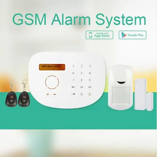 Free Shipping LCD display Multi-language menu GSM Burglar alarm smart alarm system with App control