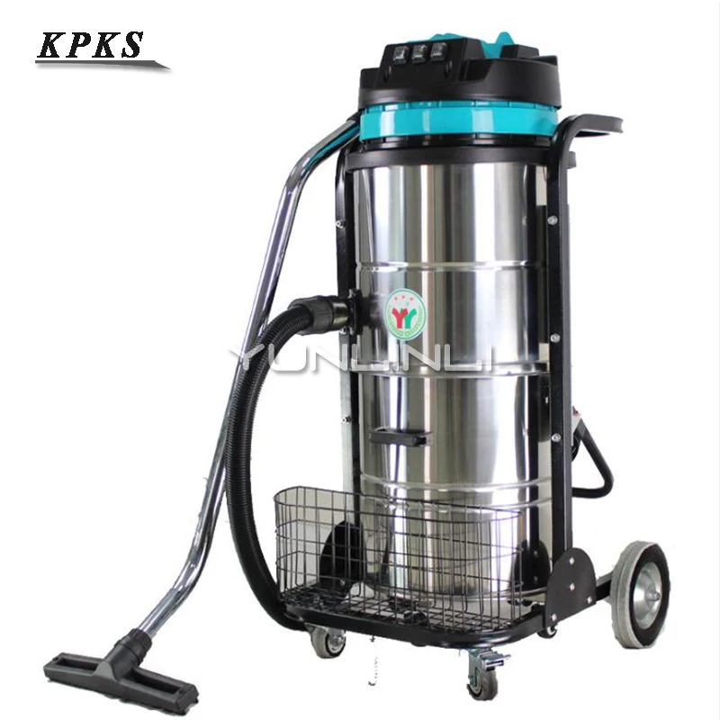Industrial Vacuum Cleaner 90L Barrel Type Dust Collector 3000W Large
