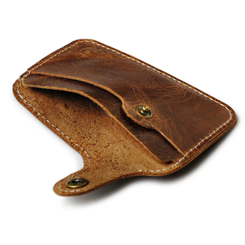 

Slim vintage Genuine Leather porte carte Credit Card Holder and protector top Layer Cowhide cardholder creditcard holder