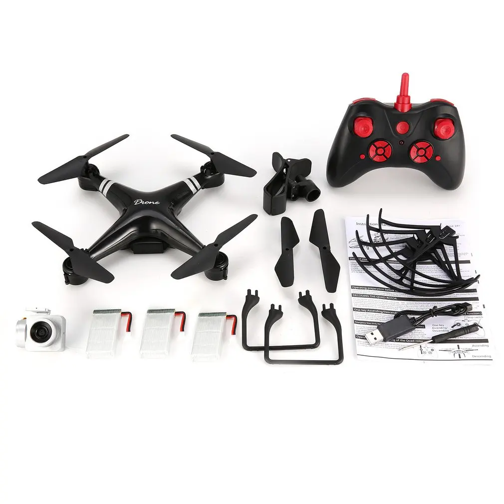 

KY101 WiFi FPV Wide Angle 720P Camera Selfie RC Drone Altitude Hold Headless Mode 3D Flips Quadcopter with 3 Batteries RC Drone