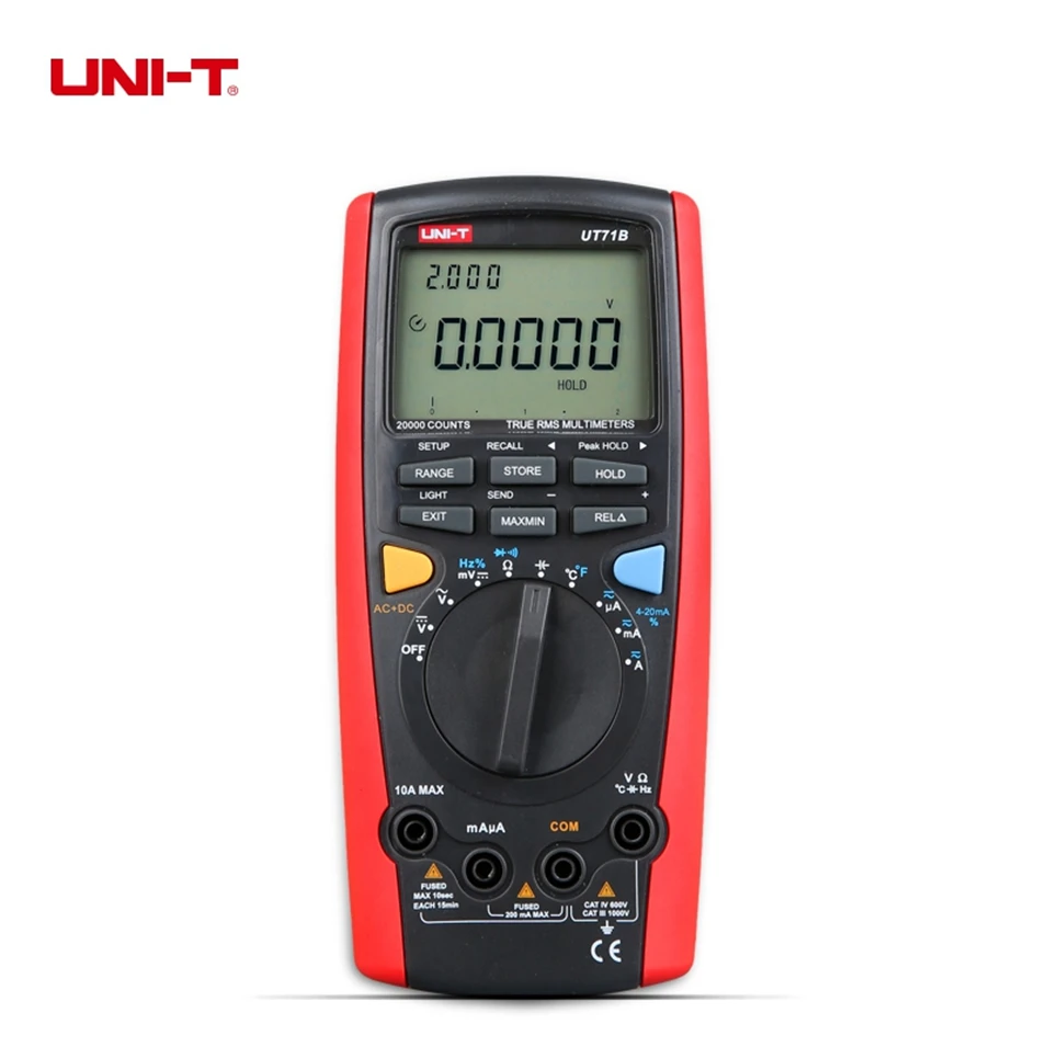 

UNI-T UT71B professional Intelligent LCD Digital AC DC current voltage USB true REL Resistance Tester Ammeter Multitester