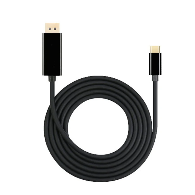 

1.8M USB-C Type C Male USB 3.1 Type-C to DP Ultra HD 4K DisplayPort HDTV Cable for Macbook Pro Galaxy S8 S8+ Huawei Mate10 Phone