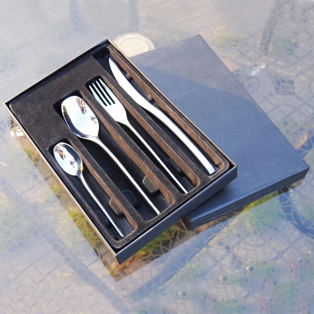 4pcs/set Stainless Steel Cutlery set Christmas Party Dinnerware