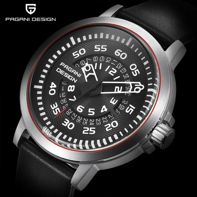 

Mens Watches PAGANI DESIGN Top Luxury Waterproof Leather Quartz Watch Men Unique Design Hollow Calendar Men's Watches