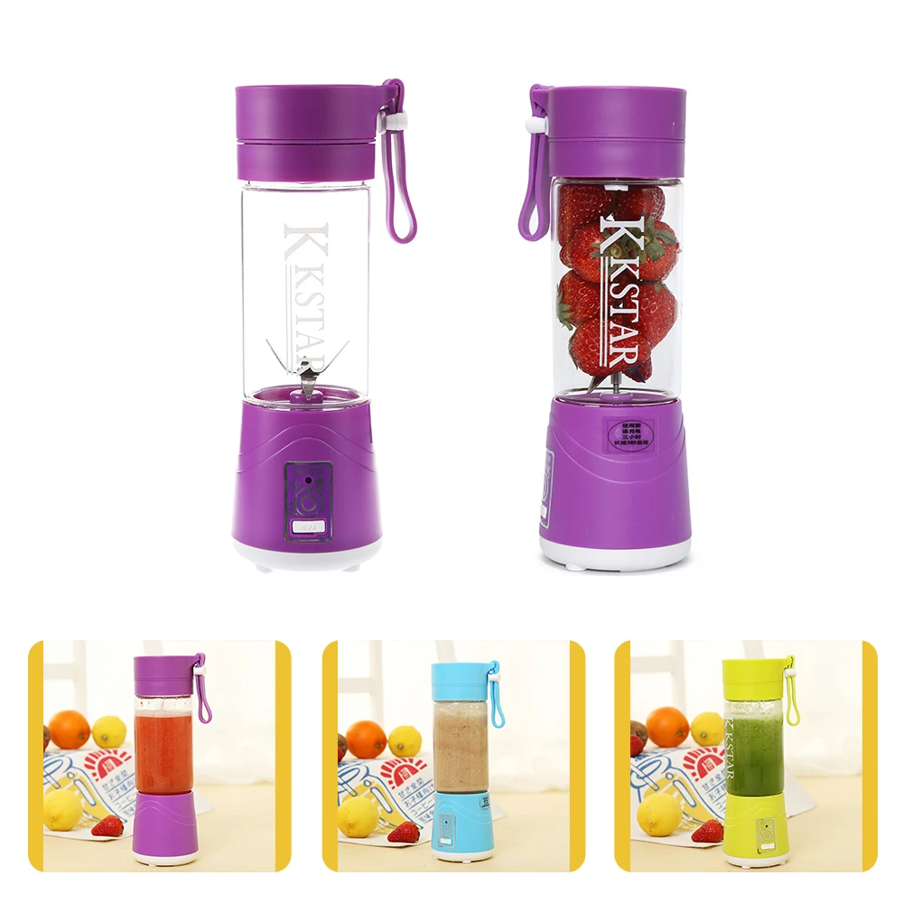 

380ml Multifunctional Portable Juicer Blender USB Rechargeable Home Juice Extractor Egg Whisk Meat Grinder Machine with 6 Blade