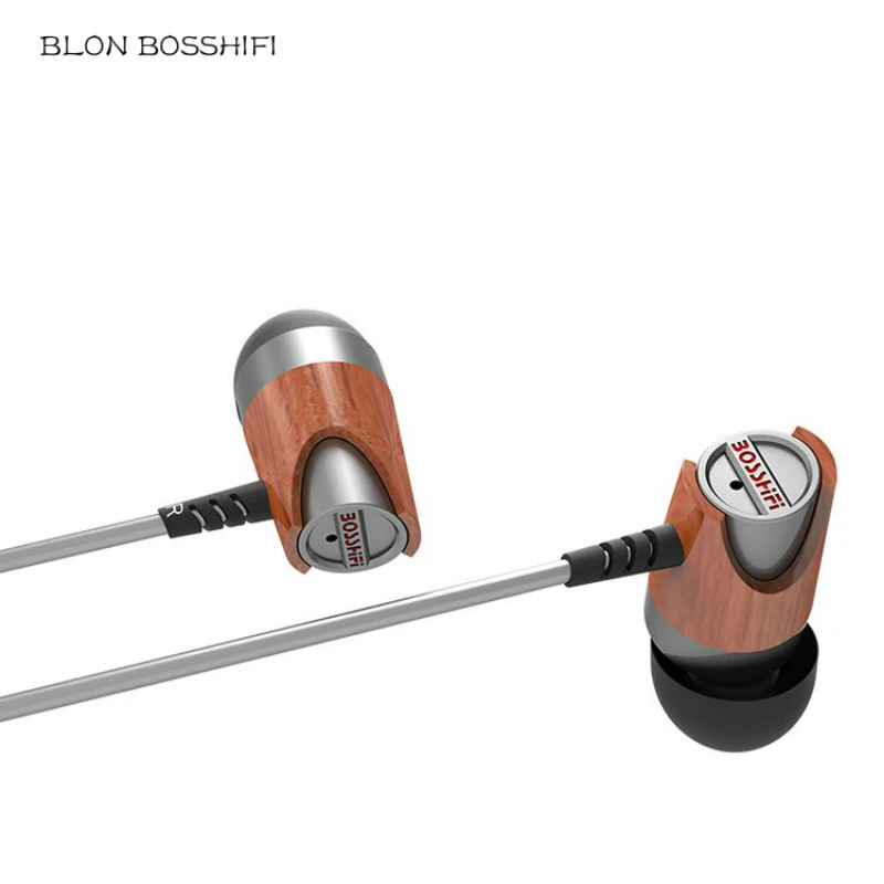 Beste BLON BOSSHIFI B3s Houten In Ear Dynamische Oortelefoon Headset hifi Bass Muziek Stereo Audio Hoofdtelefoon Hoge Kwaliteit Earset Voor Iphone