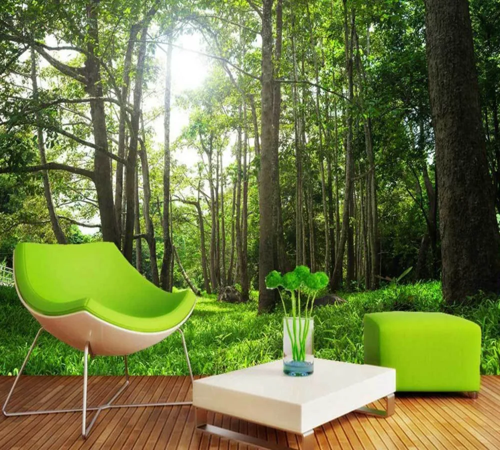 Free Shipping Beautiful Forest Tv Background Wall Custom 3d Living Room