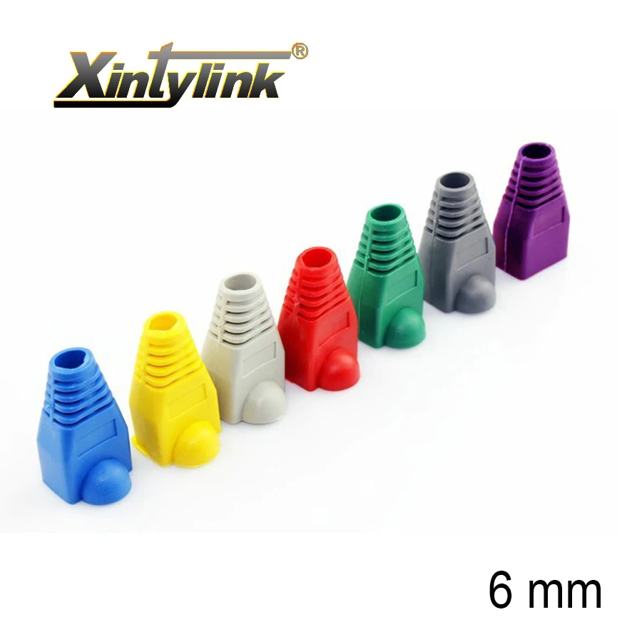 Xintylink rj45 Шапки оболочка разъема cat5 cat5e cat6 разноцветный Чехлы сапоги защитный