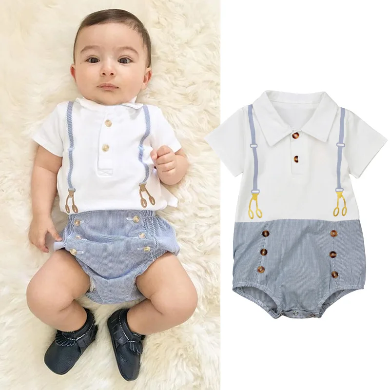 

Fashion Newborn Clothes Baby Romper Gentleman Rompers for Baby Boys European Baby Boys Clothing