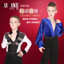 Мальчик Костюмы для латиноамериканских танцев танцевальный костюм длинный костюм