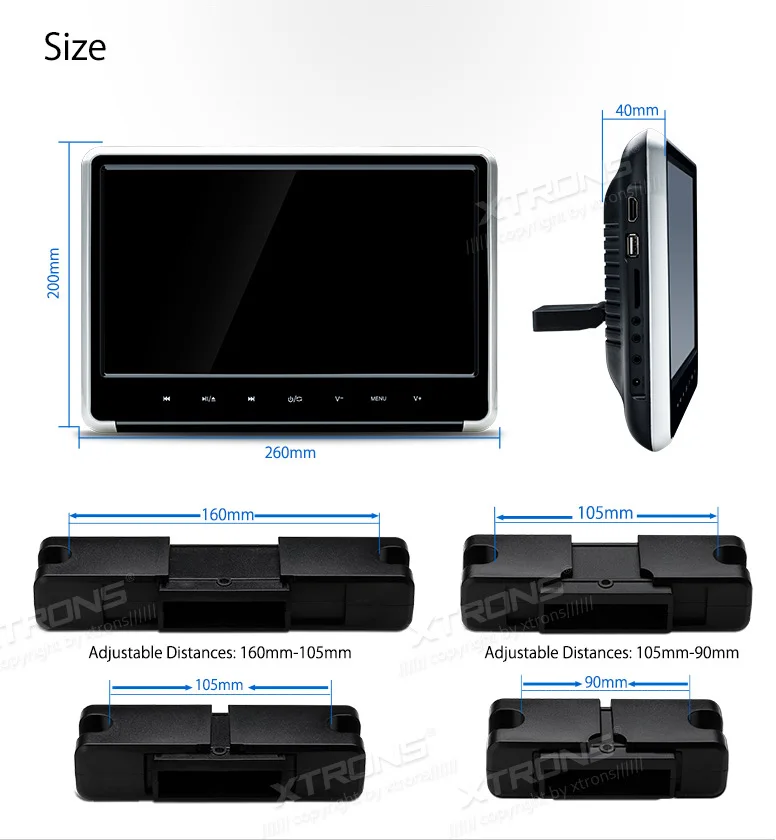 XTRONS 2 шт. мониторы 11," HD цифровой TFT сенсорная панель 1080P видео подголовник автомобиля dvd-плеер HDMI порт FM-TX USB игра+ 2 Наушники