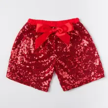 Для маленьких для мальчиков и девочек бантом Искра блесток шорты летняя детская одежда Вечерние шорты для От 1 до 8 лет