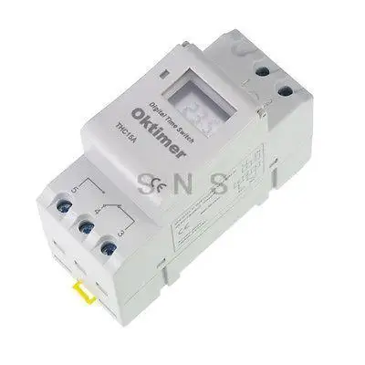 

1 Pair 16A 220V DIN RAIL DIGITAL PROGRAMMABLE WEEKLY TIMER Relay TP8A16