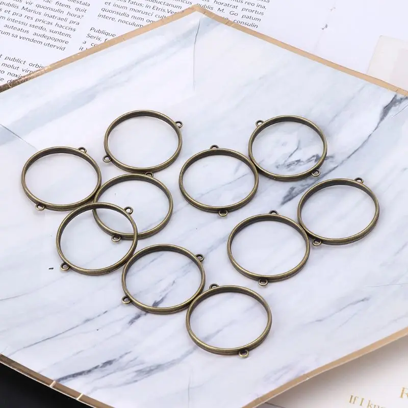 

10Pcs Geometric Hollow Pressed Flower Resin Blank Frames Pendant Jewelry Making High Quality Zinc Alloy Jewelry Frame