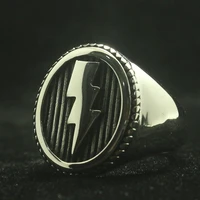 Mens Boys 316L Stainless Steel Cool Lightning Fashion Ring Newest 1