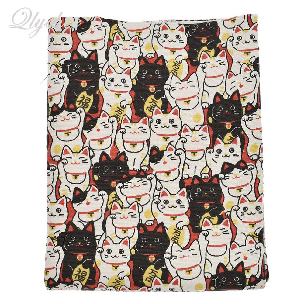 45*145 см черно белое мультяшное японское платье с животным рисунком &quotLucky Cat&quot