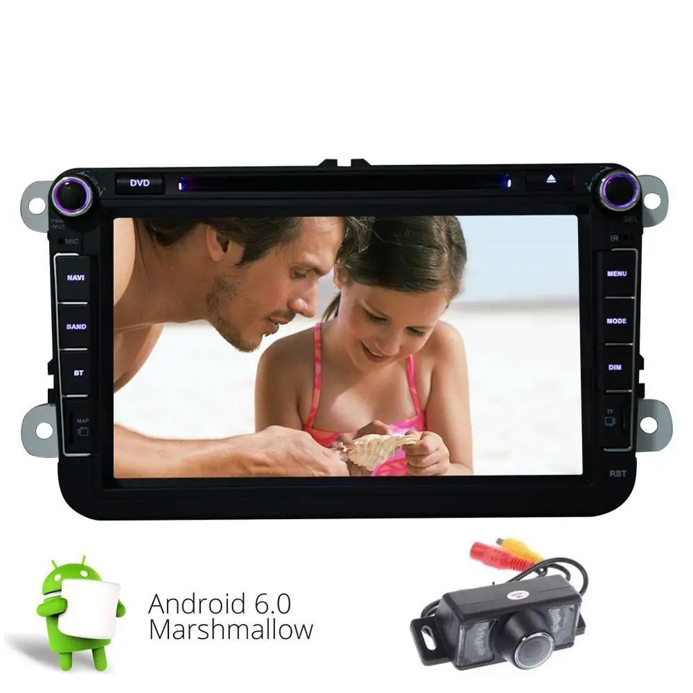 8 &quot2 DIN 4 ядра Android6.0 Автомобильный gps Радио DVD для VW Golf Jetta Tiguan Шкода Октавия Superb с