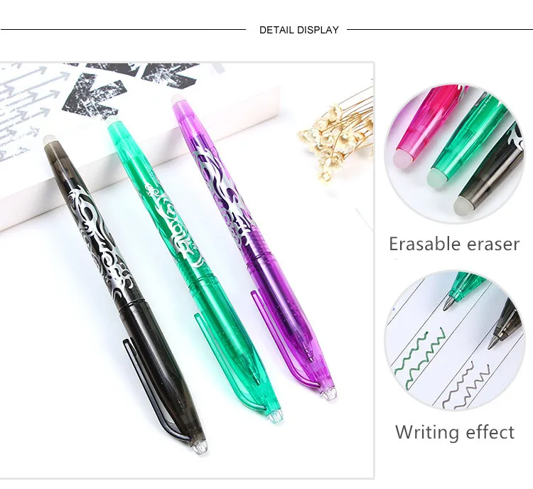 8 цветов стираемая ручка 0,5 мм цветной креативный рисунок нейтральная ручка Студенческая ручка канцелярская