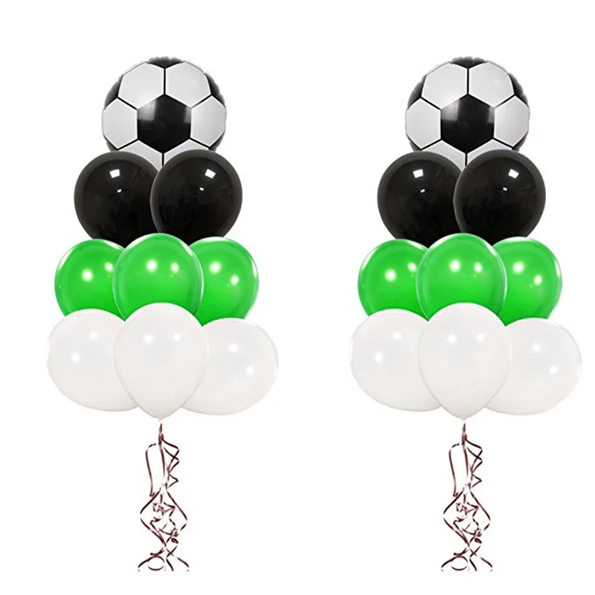 18 шт. 18 дюймов футбольные мячи утолщенные футбольные латексные шары украшения для дня рождения Детские игрушки футбольная тематическая вечеринка - Цвет: Светло-зеленый