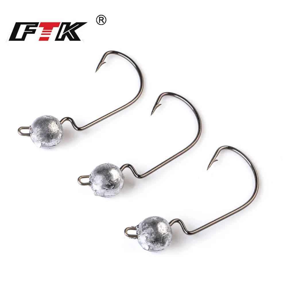 Jig heads for fishing Crappie jig head hooks Round jig Saltwater worm  shrimp bait jig fish