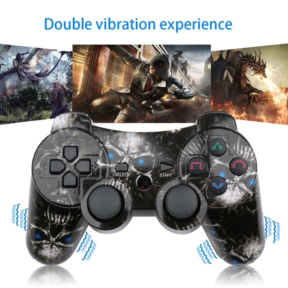 Buy Wireless Double Shock Gamepad for Playstation 3 Remote Sixaxis for PS3 Controller dualshock pubg for game controller gamepad ps3