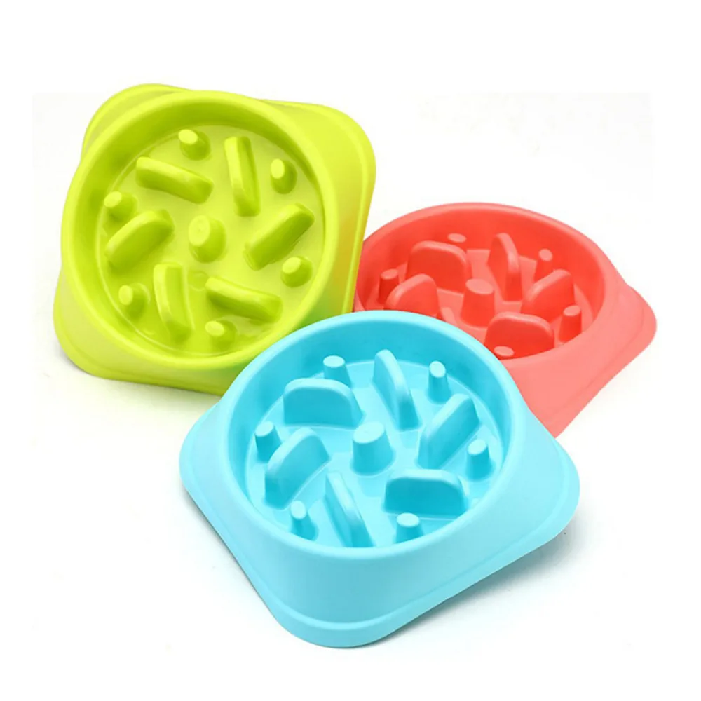 

Dogs Cats Bowls And Pets Feeders Anti-Choking For Pet Dog Drinking Water Eating Bowl Cat Slow Feeder Container Supplies For Food