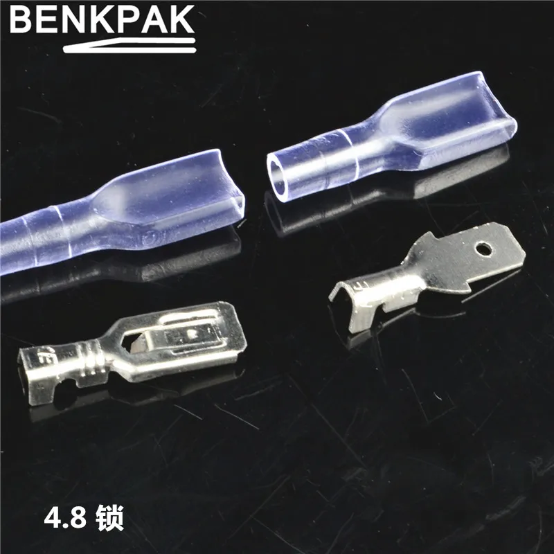 

25set 4.8mm Crimp Terminal Female Spade Connector +Male Spade Connector+ Case