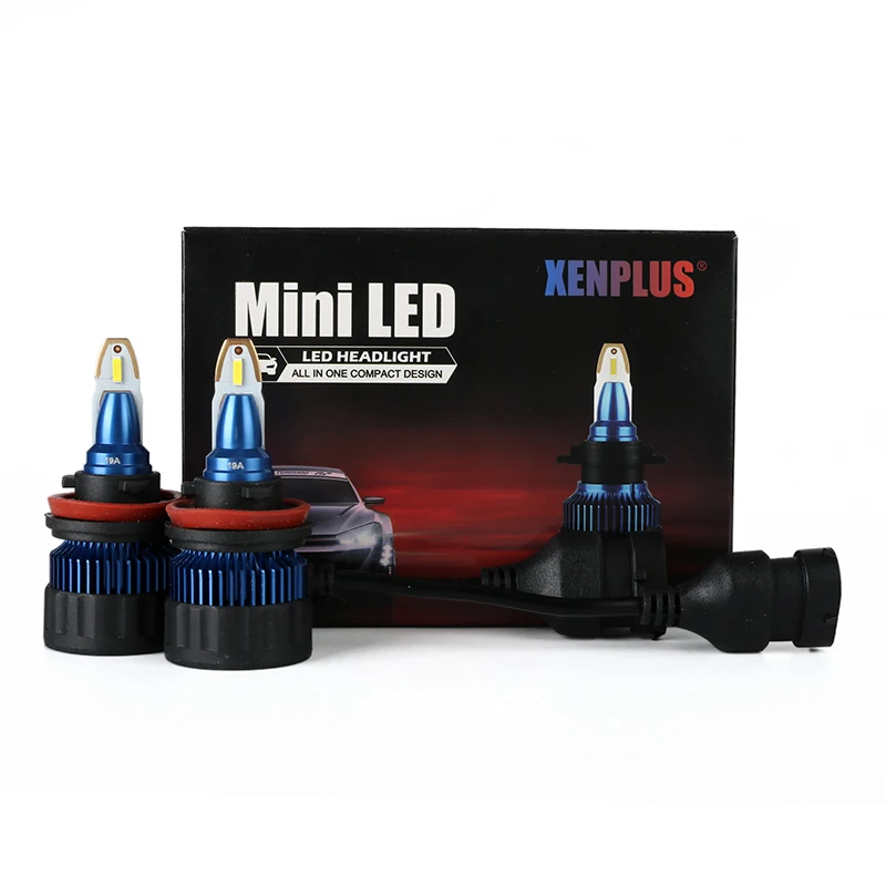 Xenplus светодиодный фар H1 H4 H11 H7 H3 H27 880 9005 9006 супер мини лампа H13 9004 9007 6000LM 6000 K 12 V противотуманных фар для авто