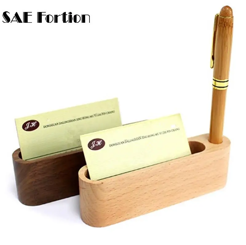 Creative Wooden Business Card Holder Case Storage Card Box ...