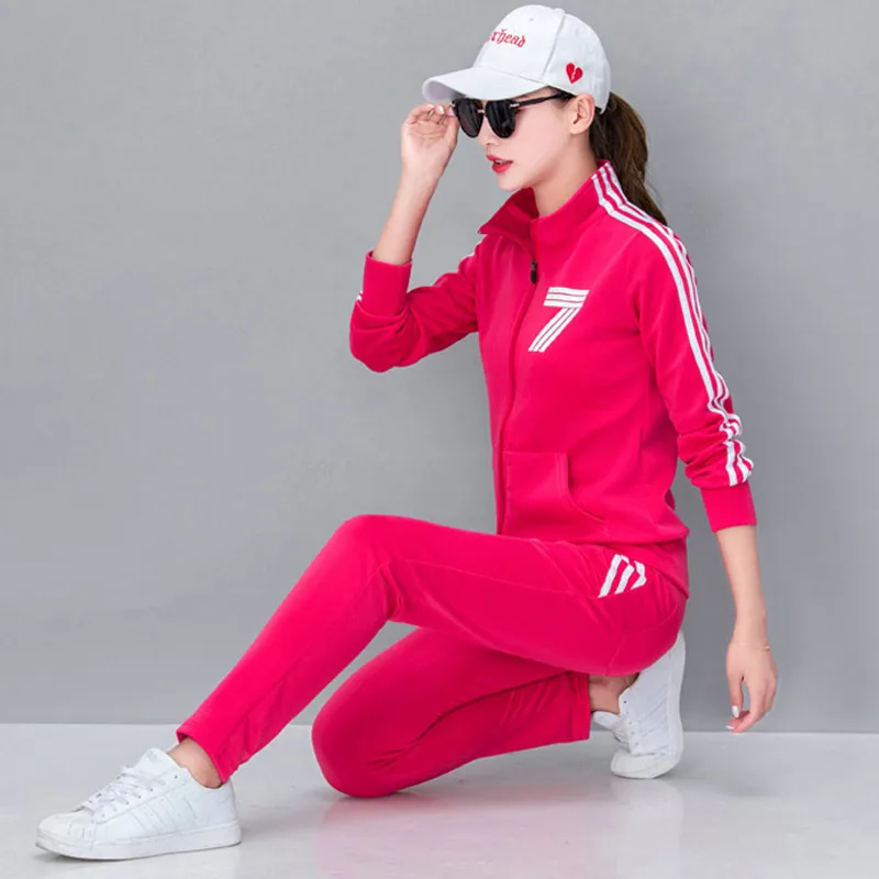 

Sportswear Women's New Spring and Autumn Female and Couple Sportswear Leisure Sanitary Two-piece Class Suit