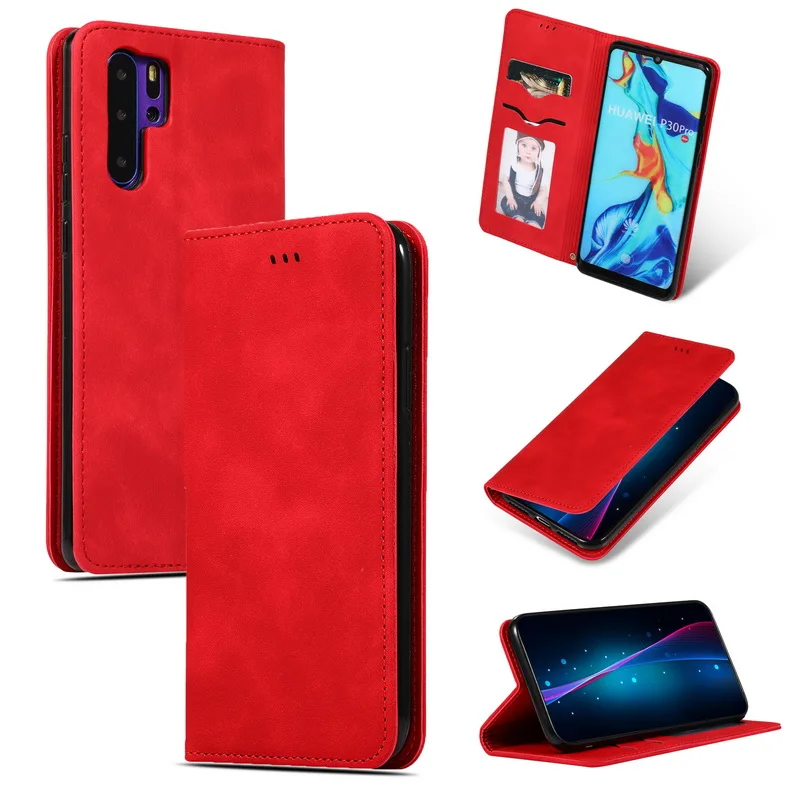 

Magnetic Flip Wallet Phone Case For Huawei P30 Pro P20 Mate 20 Lite P Smart Z Y9 Prime 2019 Nova 4e 3e Real Genuine Leather Case