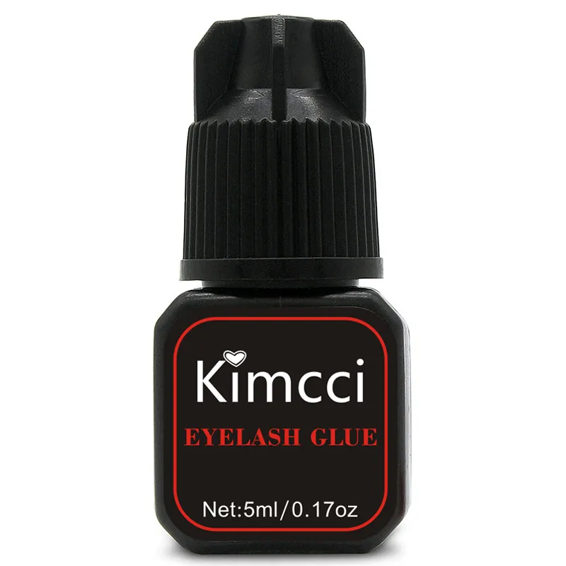 

Kimcci 5ml /10ml Eyelash Extension Glue 1-3 Seconds Fast Drying Eyelashes Glue Pro Lash Glue Black Adhesive Retention Long Last