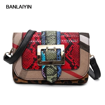 

Nice New Pop Fashion Leisure Wild Snakeskin Pattern Handbag Handbag Shoulder Messenger Bag Small Bag