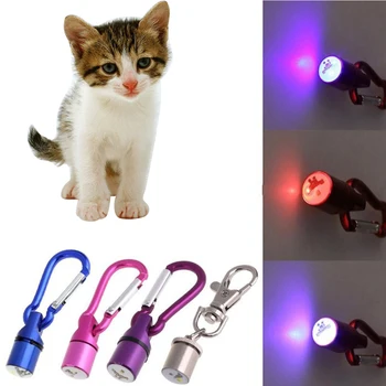 

1Pcs Keychain Shape LED Flashlight Pet Pandent Glow In The Dark Bright Pets Supplies Accessories Cat Dog Collar Leads Light