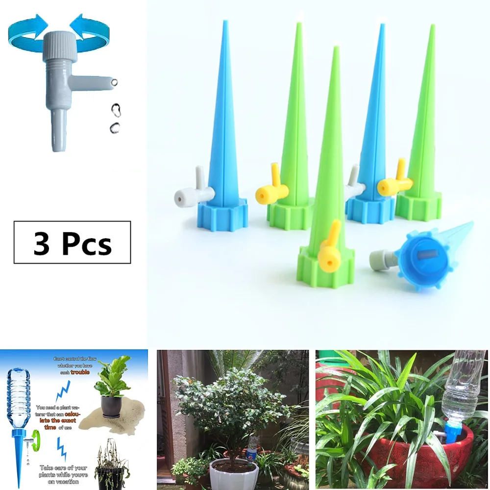

3Pcs Garden Automatic Drip Cone Kit Lazy Watering Spike Plant Flower Fountain Irrigation System Practical watering Sprinklers