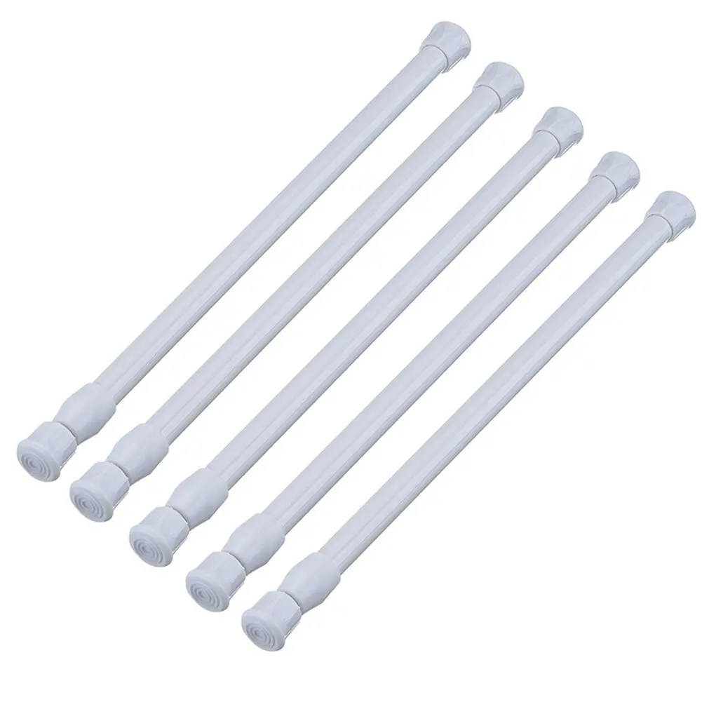 

Spring Telescopic Net Voile Tension Curtain Curtain Rail Loaded Pole Rod White