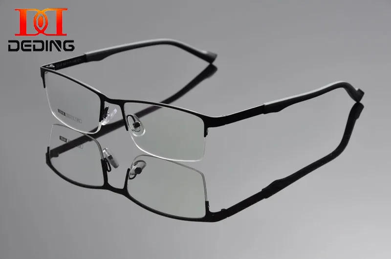 Deding 2016 металл прямоугольные очки кадр урожай Half Rim прозрачные очки ретро оптических стекол кадр óculos де грау DD1299
