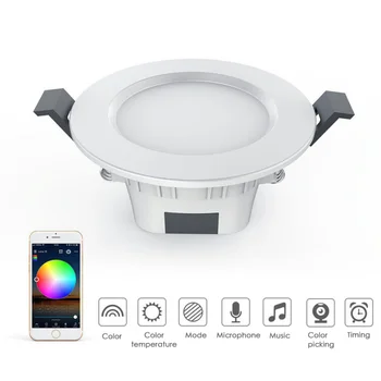 

Smart Light Wireless Bluetooth Smart Downlight Work with App Remote Control White & Warm Light Smart Change Light Bulb