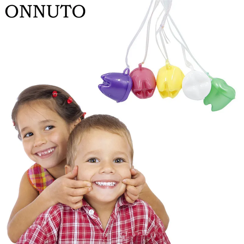 

10pcs/lot Plastic Baby Tooth Mini Box Bath Case Dental First Teeth Container Rins Basket Children Storage Bin Necklace