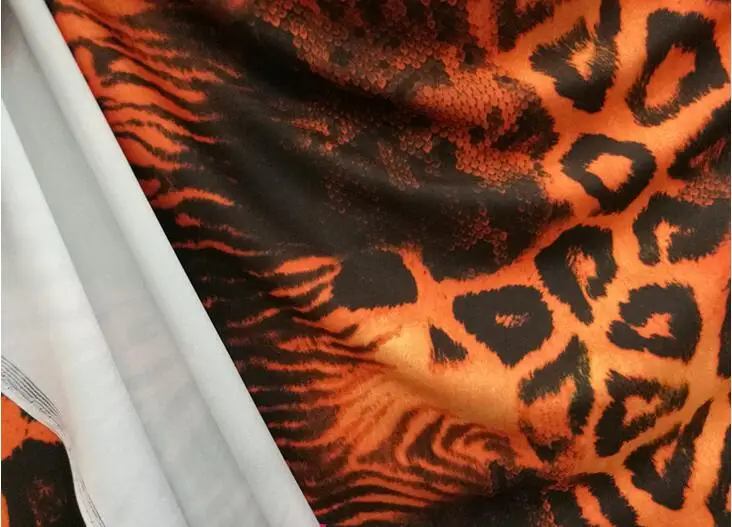 Хорошая 4 боковых эластичный купальник ткань хлопок/спандекс трикотажная ткань с рисунком леопарда и зебры печати мягкая ткань DIY Швейные колгот