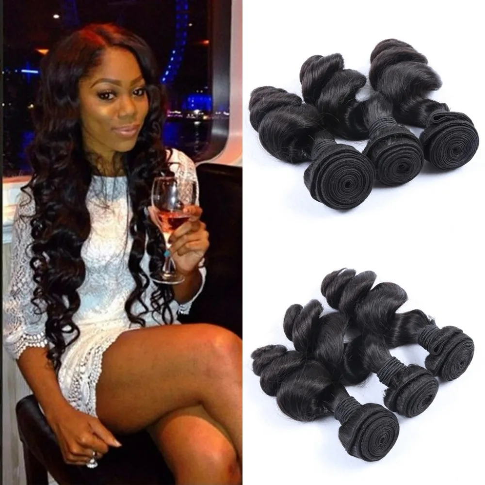 

Mongolian Virgin Loose Wave Rosa Hair Store 3Pcs lot Aliexpress Uk Top Quality aliross Loose Wave Hair