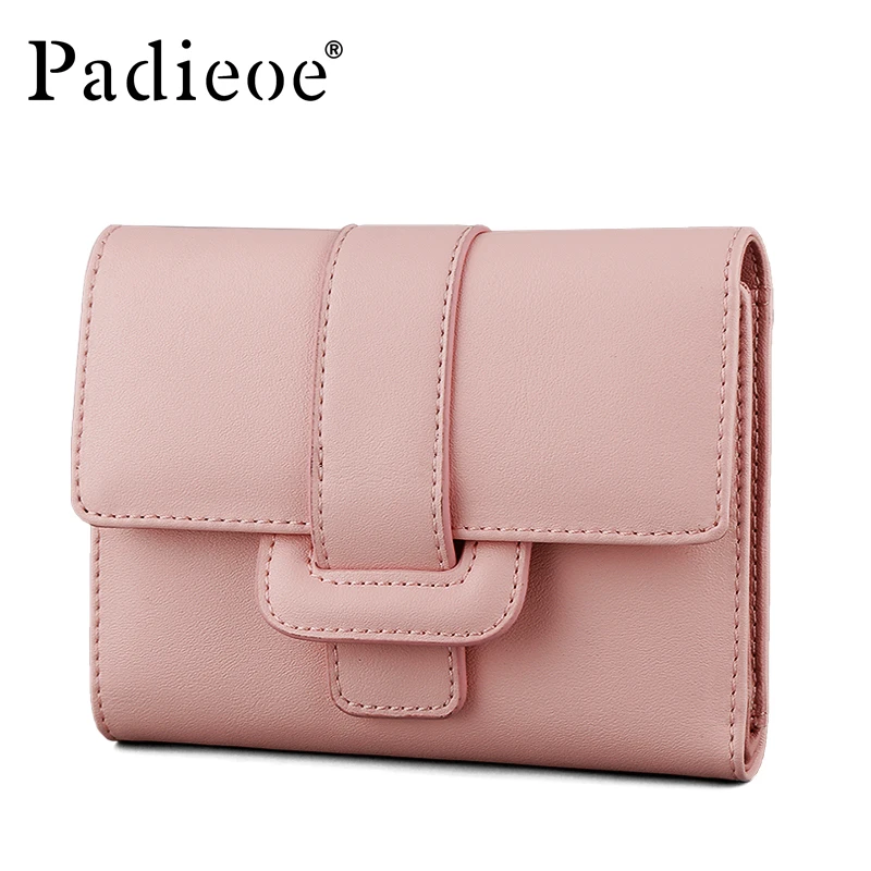 

Padieoe Fashion Women Split Cow Leather Wallet with Multi-card Bit Big Note Female Card Holder Designer Clutch Purse Lady Wallet