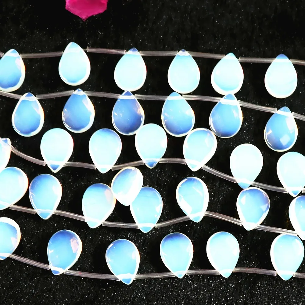 

New fashion charms opal crystal waterdrop faceted Stone flat beads 13X18mm diy jewelry loose beads 15 inches B263