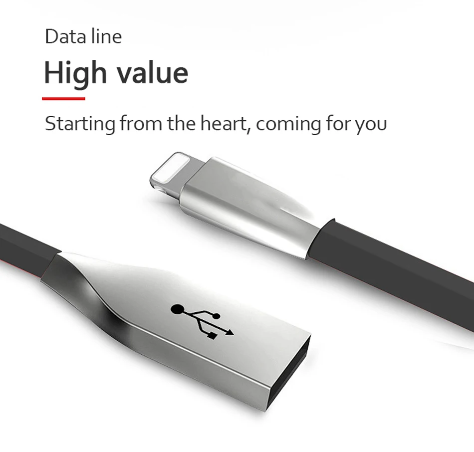 NOHON TPE Portable Fast Charge Cable For iPhone X 7 8 Plus 10 For iPad Mini IOS 9 10 11 Phone Lighting Quick Charging Cables 1M (1)
